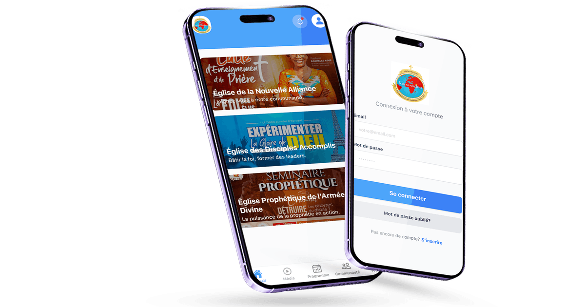 Application mobile de l'église